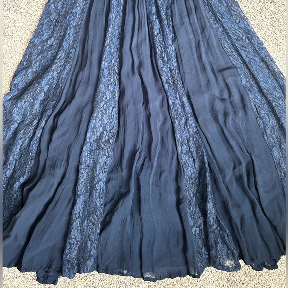 Sheer and Lace A-line Princess Dress in Navy Blue size S-M - Picture 7 of 10